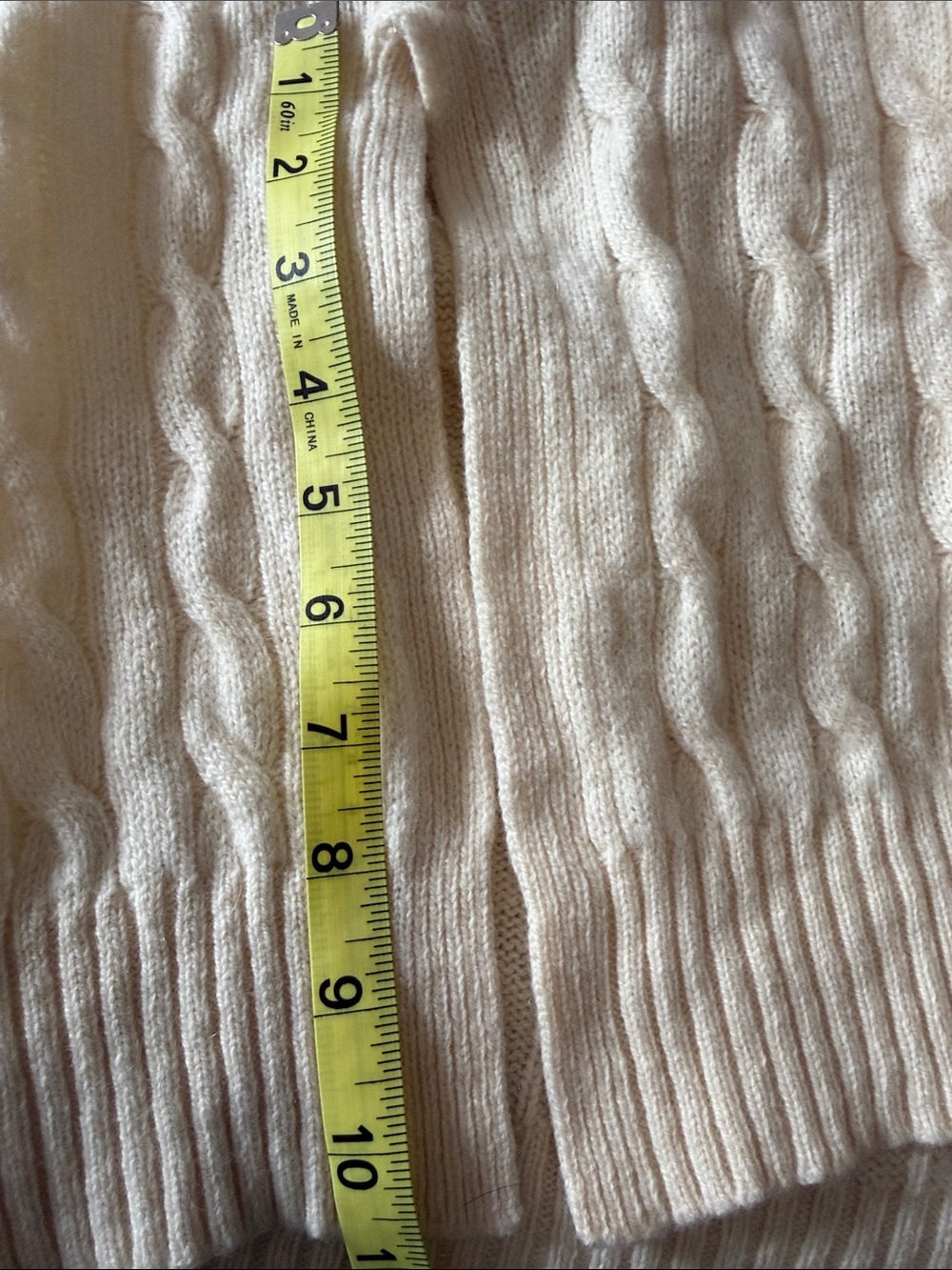 Ralph Lauren Cream Ribbed Cable Sweater - Picture 4 of 7